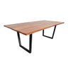 Mesa de Jantar em Madeira Maciça 2,80x1,20 Base em Ferro Preto - 1