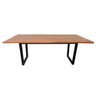 Mesa de Jantar em Madeira Maciça 2,80x1,20 Base em Ferro Preto - 2