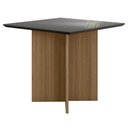 Ver imagem 1 de Mesa de Madeira 90 cm Harmonia com Vidro Carvalho/Grafite/Preto - Pnr Móveis