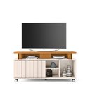 Ver imagem 6 de Rack para Sala bancada de tv 70 Pol 136cm Sora 1.3 Off White/cinamomo H01 - D’Rossi