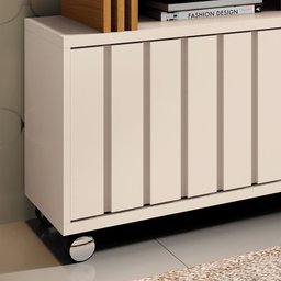 Rack para Sala bancada de tv 70 Pol 136cm Sora 1.3 Off White/cinamomo H01 - D’Rossi - 8