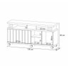 Rack para Sala bancada de tv 70 Pol 136cm Sora 1.3 Off White/cinamomo H01 - D’Rossi - 3