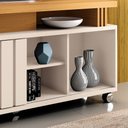 Ver imagem 7 de Rack para Sala bancada de tv 70 Pol 136cm Sora 1.3 Off White/cinamomo H01 - D’Rossi