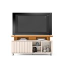 Ver imagem 4 de Rack para Sala bancada de tv 70 Pol 136cm Sora 1.3 Off White/cinamomo H01 - D'rossi