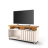 Rack para Sala bancada de tv 70 Pol 136cm Sora 1.3 Off White/cinamomo H01 - D’Rossi - 5