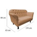 Ver imagem 6 de Kit Namoradeira + 2 Poltronas Decorativa Dália Bouclé Amarelo