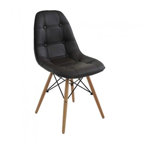 Cadeira Madeira Maciça e Poliuretano Eiffel Botonê Rivatti