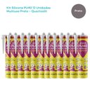 Ver imagem 1 de Kit Silicone Pu40 12 Unidades Multiuso Preto - Quartzolit