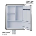 Ver imagem 4 de Armário Banheiro Espelheira Sobrepor | Com Perfil de Alumínio | 35x11,3x45cm | 01 Porta | Astra