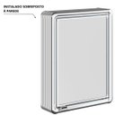 Ver imagem 6 de Armário Banheiro Espelheira Sobrepor | Com Perfil de Alumínio | 35x11,3x45cm | 01 Porta | Astra