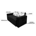 Ver imagem 4 de Sofá-Cama 2 Lugares Pratik 5000 Mamflex Cinza Floral Preto