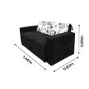 Ver imagem 3 de Sofá-Cama 2 Lugares Pratik 5000 Mamflex Cinza Floral Preto