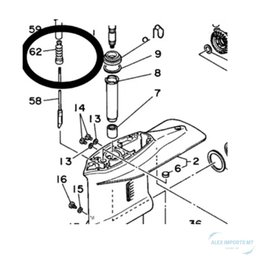 Borracha Vedaçao vareta Cambio Suzuki 20/25/30/40 Hp - 2