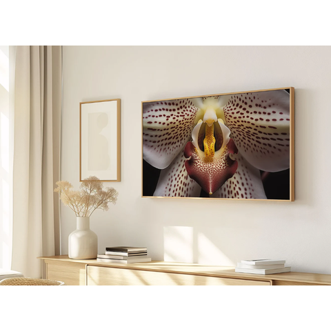 Quadro Decorativo N°133 115x70cm - Panorâmico Botânico - Orquídea Macro - Rollflex