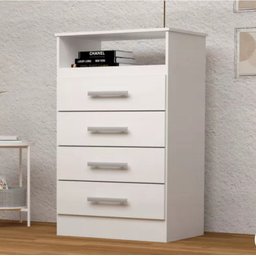 Cômoda Solteiro com 4 Gavetas 100% Mdf Jéssica Acp - 2
