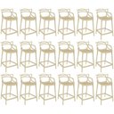 Ver imagem 1 de Kit 18 Banquetas Média Allegra 66cm Design Cozinha/bancada - Nude