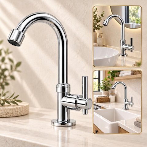 Torneira Cairo Cromada Aço Inox 304 Multiambientes Goldenx