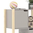 Ver imagem 3 de Armário Organizador Kids Liv com 2 Portas e 2 Gavetas Cinza/Natural - Matic Móveis