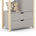 Ver imagem 4 de Armário Organizador Kids Liv com 2 Portas e 2 Gavetas Cinza/Natural - Matic Móveis