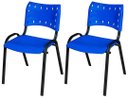 Ver imagem 2 de Cadeira Iso Base Preto Escola, Escritório - Kit 2 Un