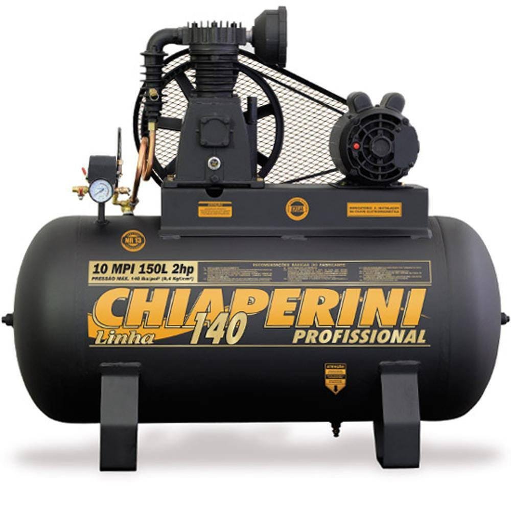 Compressor 140psi 10mpi/150 Litros Monofásico 2 Hp-Chiaperini-10/150lmono