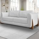 Ver imagem 2 de Sofa Jolie 2 Lugares 160cm Pes Boomerang Linho 211 Grigio Ezz