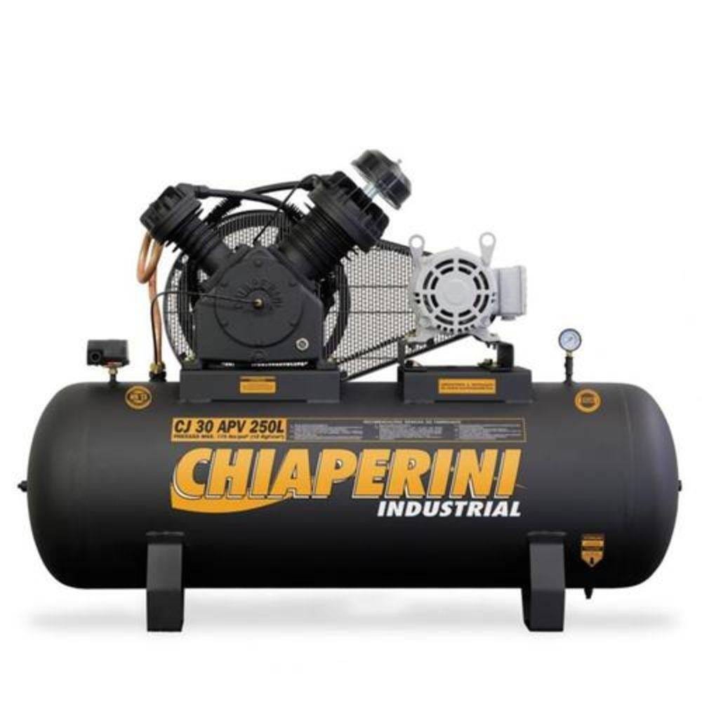 Compressor De Ar Alta Pressão 30 Pés 250 Litros Trifásico - Cj 30 Apv 250l - Chiaperini - 1