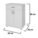 Ver imagem 2 de Amário Cozinha 302 Branco 2 Portas Benetil - Branco