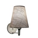 Ver imagem 1 de Arandela Cone Md-2007 Base Branco Cúpula em Tecido 20-08x18cm Rustico Cinza - Bivolt