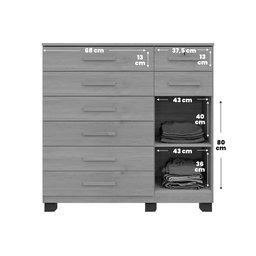 Cômoda com Chave 1 Porta 8 Gavetas Vitoria Plus Benetil Móveis - 4