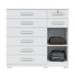 Cômoda com Chave 1 Porta 8 Gavetas Vitoria Plus Benetil Móveis - 3
