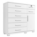 Ver imagem 1 de Cômoda com Chave 1 Porta 8 Gavetas Vitoria Plus Benetil Móveis