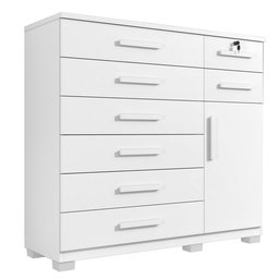 Cômoda com Chave 1 Porta 8 Gavetas Vitoria Plus Benetil Móveis - 1