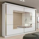 Ver imagem 1 de Guarda Roupa Casal com Espelho 2 Portas de Correr 6 Gavetas Toronto Plus Lopas