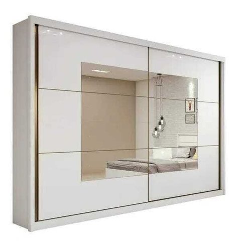 Guarda Roupa Casal com Espelho 2 Portas de Correr 6 Gavetas Toronto Plus Lopas