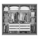 Ver imagem 2 de Guarda Roupa Casal com Espelho 2 Portas de Correr 6 Gavetas Toronto Plus Lopas