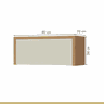 Armario Geladeira 1 Porta Bascula Condessa 80cm 100% Mdf - Carvalho-greige - Nesher - 4