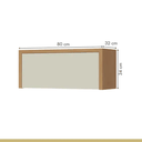 Ver imagem 4 de Armario Geladeira 1 Porta Bascula Condessa 80cm 100% Mdf - Carvalho-greige - Nesher