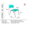 Kit 6 Cadeiras Iso Infantil Escolar e Creche - 7
