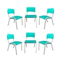 Ver imagem 2 de Kit 6 Cadeiras Iso Infantil Escolar e Creche