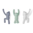 Ver imagem 3 de BUDDY - CONJUNTO CABIDEIROS DE PAREDE COM 3 PEÇAS CORES PASTÉIS UMBRA