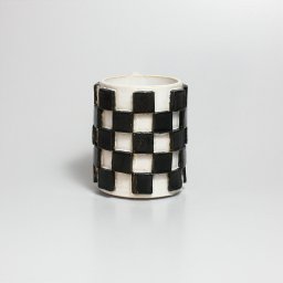 Caneca Xadrez Preta e Branca - 2