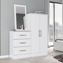 Ver imagem 1 de Cômoda Cannes 2 Portas 3 Gavetas com Espelho Branco - Henn