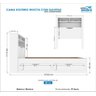 CAMA SOLTEIRO SANTOS ANDIRA INVICTA COM BAU E 2 GAVETAS BRANCA - 3