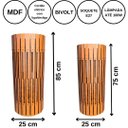 Ver imagem 4 de Luminária de Chão MDF TORRE DE PISA:MDF CRU/Kit com 2 - 85x25cm e 75x25cm