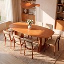 Ver imagem 1 de Conjunto Sala de Jantar 1 Mesa Orgânica Tali 210cm 8 Cadeiras Miriti CabeCasa MadeiraOriginals