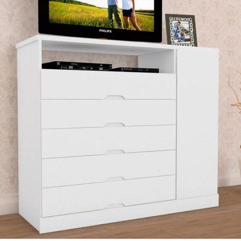 Cômoda Portugal 5 Gavetas com Sapateira - Mademarcs