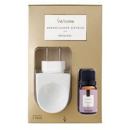 AROMATIZADOR ELÉTRICO PORCELANA COM ESSÊNCIA 10ML LAVANDA - 2