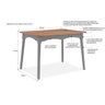 Mesa de Jantar 4 Cadeiras Mimo 110cm Jatobá e Cinza Concreto - 2