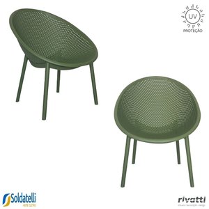 Kit 2 Poltronas Outdoor Drops Várias Cores com Proteção Uv - Rivatti